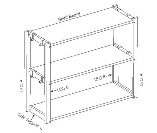 DIY Kitchen Shelf - Assemble Parts Together