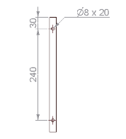 Holes positions on Board D to DIY Bookshelf with white chipboard boards